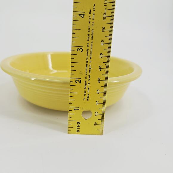3 HLC Fiesta Yellow Medium Bistro Bowls Ceramic Homer Laughlin Kitchenware 6-7/8 - Picture 6 of 9